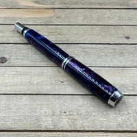 Image 6 of Handmade Purple Haze Resin Rollerball Pen: Chrome Hardware