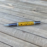 Image 10 of Paua Abalone Sea Shell Elegant Twist Pen, Yellow Abalone Shell