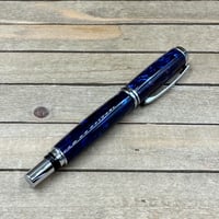 Image 7 of Handmade Purple Haze Resin Rollerball Pen: Chrome Hardware