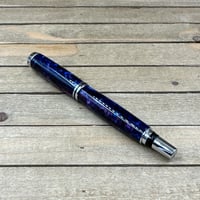 Image 8 of Handmade Purple Haze Resin Rollerball Pen: Chrome Hardware