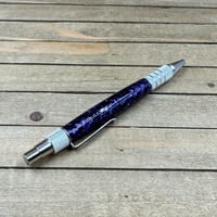 Image 7 of Handmade Aluminum Click Pen, Purple Metallic Resin