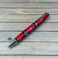 Image 7 of Cigar Style Ballpoint Pen in Fire and Ice Acrylic