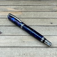 Image 9 of Handmade Purple Haze Resin Rollerball Pen: Chrome Hardware