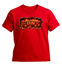 Image 3 of CUSTOM FDNY FLAMING TSHIRT