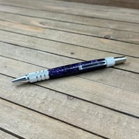 Image 8 of Handmade Aluminum Click Pen, Purple Metallic Resin