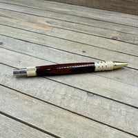 Image 10 of Exotic Cocobolo Wood Everyday Carry Click Pen – Handcrafted Brass EDC Ballpoint Clicker Pen