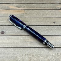 Image 10 of Handmade Purple Haze Resin Rollerball Pen: Chrome Hardware