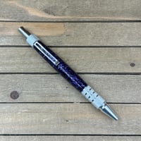 Image 9 of Handmade Aluminum Click Pen, Purple Metallic Resin