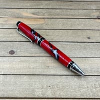 Image 10 of Cigar Style Ballpoint Pen in Fire and Ice Acrylic