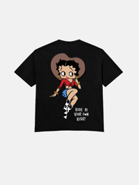 Image 2 of GIRLS ARE DRUGS® x BETTY BOP® RODEO TEE  - BLACK