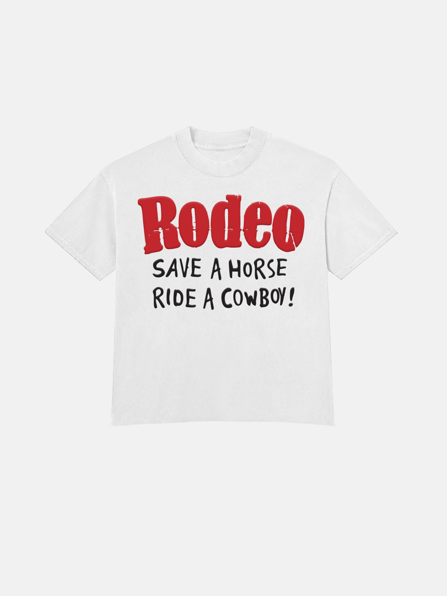 Image of GIRLS ARE DRUGS® x BETTY BOP® RODEO TEE  - WHITE