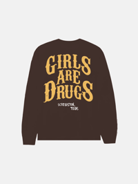 Image 2 of GIRLS ARE DRUGS® HOUSTON RODEO L/S TEE - BROWN