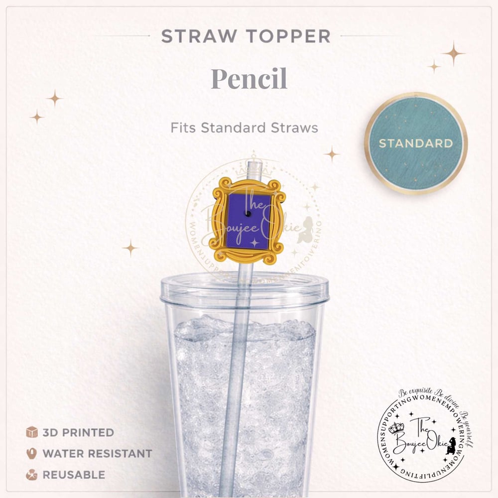 Image of Friends Straw Topper For Standard Standard Straws