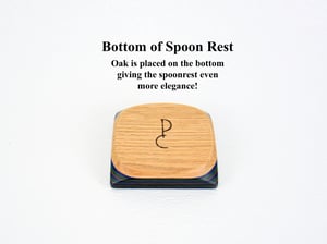 Image of Multi-Color Wooden Spoon Rest, Wood Spoon Holder, Kitchen Ladle Holder, Unique Housewarming Gift