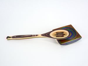 Image of Multi-Color Wooden Spoon Rest, Wood Spoon Holder, Kitchen Ladle Holder, Unique Housewarming Gift
