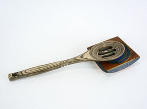 Image of Multi-Color Wooden Spoon Rest, Wood Spoon Holder, Kitchen Ladle Holder, Unique Housewarming Gift