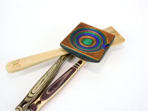 Image of Multi-Color Wooden Spoon Rest, Wood Spoon Holder, Kitchen Ladle Holder, Unique Housewarming Gift