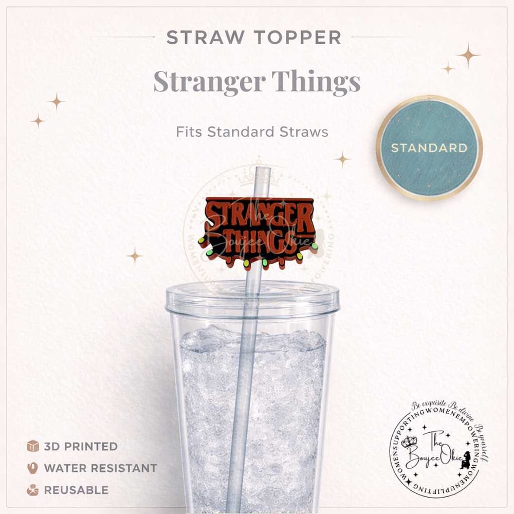 Image of Stranger Things Straw Topper For Standard Standard Straws