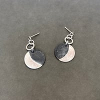 Pale Pink Crescent Moon Drop-stud Earrings