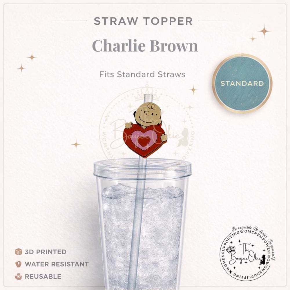 Image of Charlie Brown Straw Topper For Standard Standard Straws