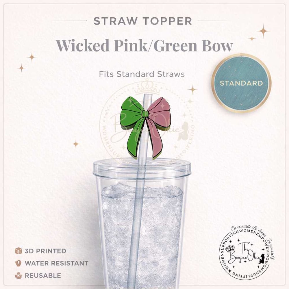 Image of Wicked Bow Straw Topper For Standard Standard Straws