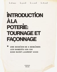 Image 1 of Introduction à la Poterie: Tournage et Façonnage