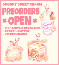 Sugary Sweet Charms! || 2.5 Inch Epoxy Glitter Acrylic Keychains (PREORDER)