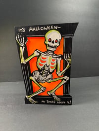 Image 1 of “It’s Halloween – No Bones About It” Skeleton Lantern