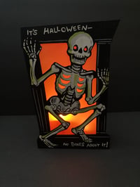 Image 3 of “It’s Halloween – No Bones About It” Skeleton Lantern