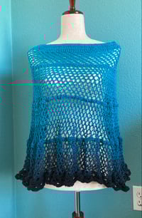 Image 1 of Boho Blues Poncho