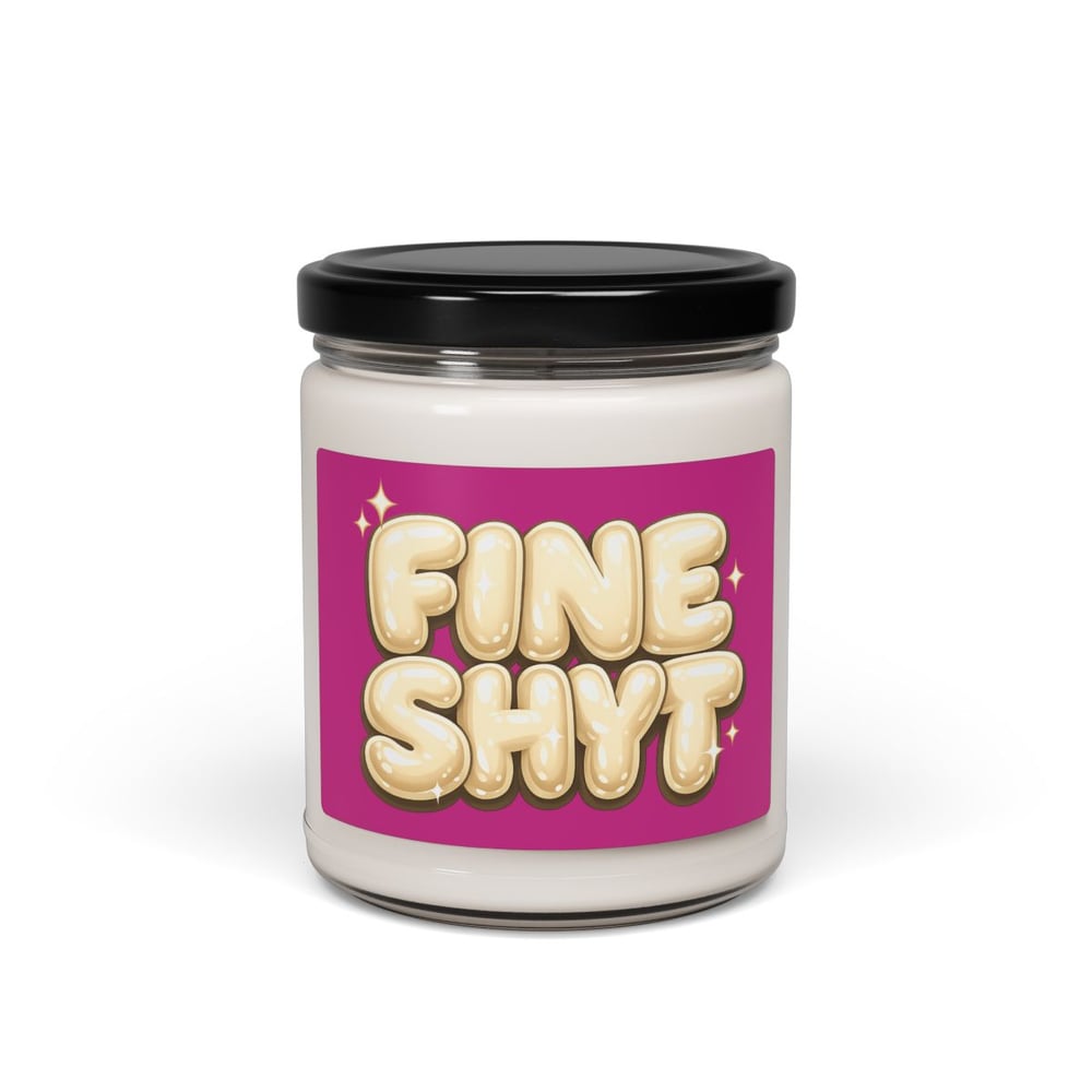 Image of Soy Candle — "Fine Shyt" Scented 9oz (Playful Pink, Giftable)