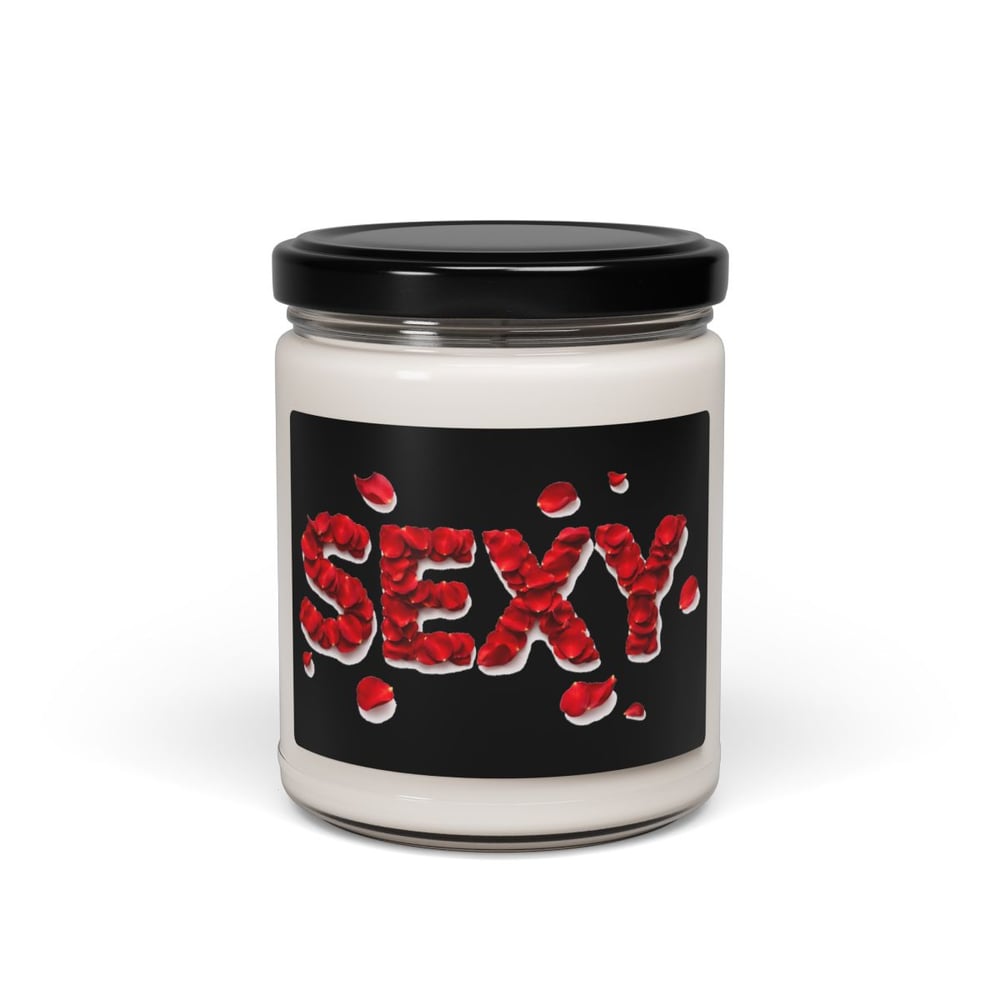 Image of Soy Candle — "SEXY" Rose Petal Scented Jar (9 oz)