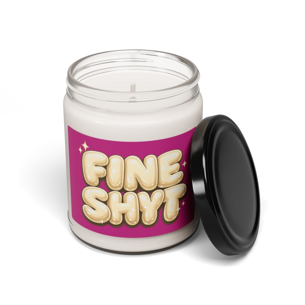 Image of Soy Candle — "Fine Shyt" Scented 9oz (Playful Pink, Giftable)