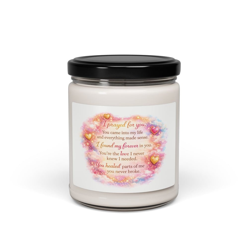 Image of Inspirational Prayer Soy Candle — "I Prayed for You" 9oz Scented Jar