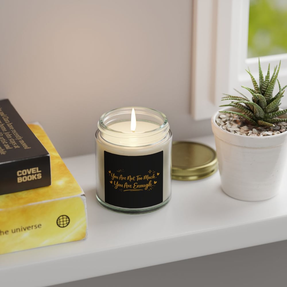 Image of You Are Enough Scented Candle — Coconut Apricot Wax (4oz & 9oz)