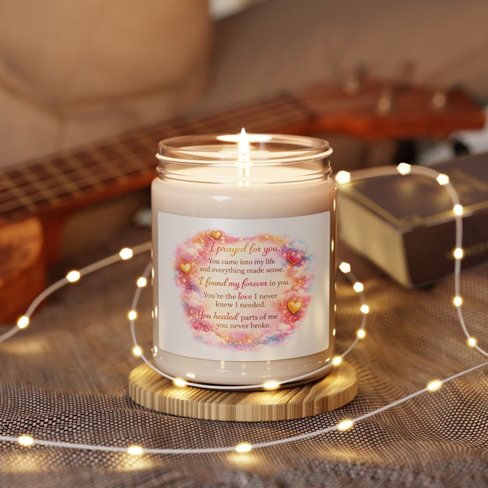 Image of Inspirational Prayer Soy Candle — "I Prayed for You" 9oz Scented Jar