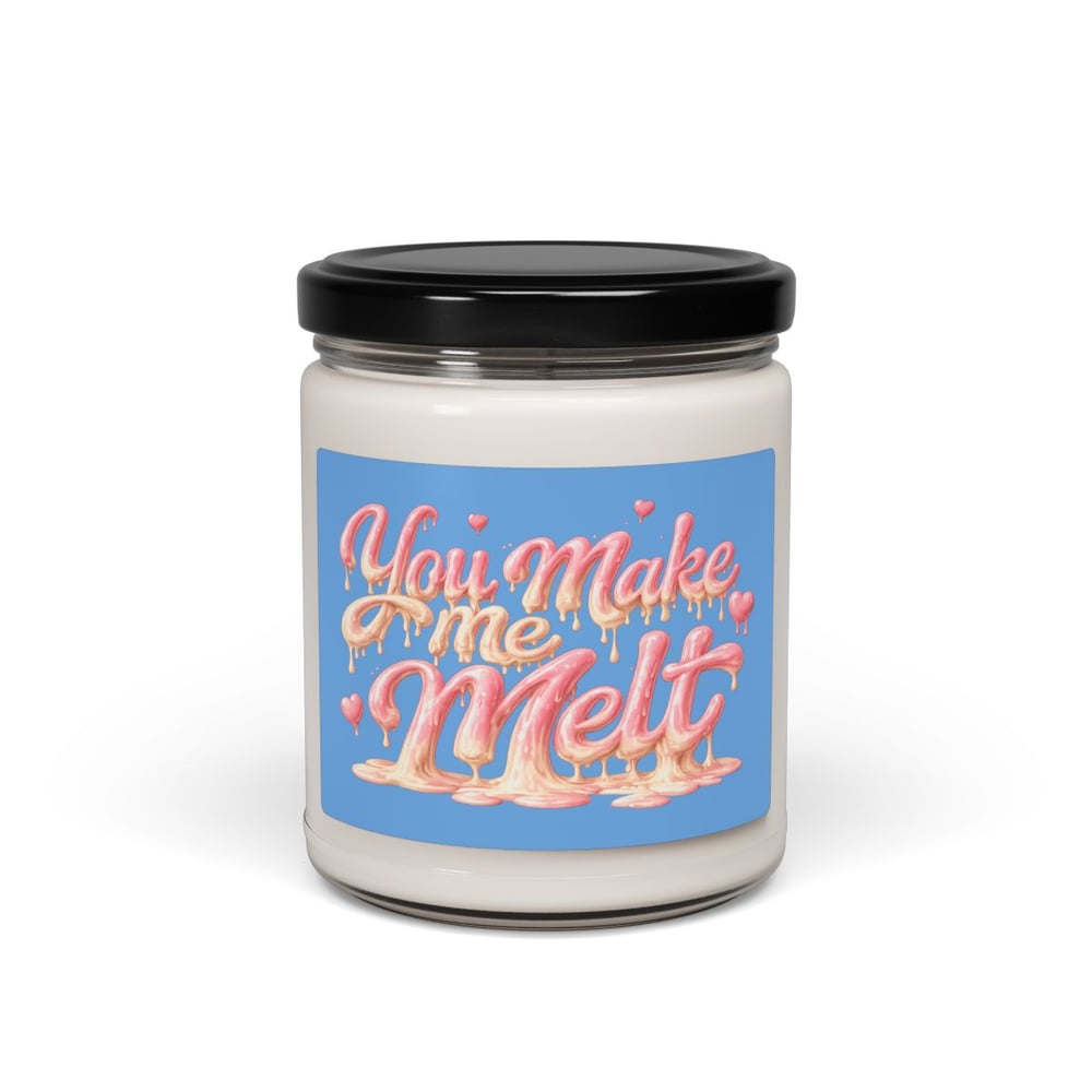 Image of You Make Me Melt Scented Soy Candle — Romantic 9oz Jar (Valentine’s Gift)