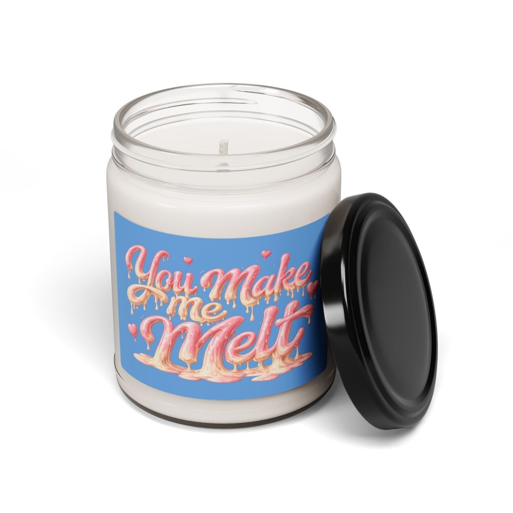 Image of You Make Me Melt Scented Soy Candle — Romantic 9oz Jar (Valentine’s Gift)