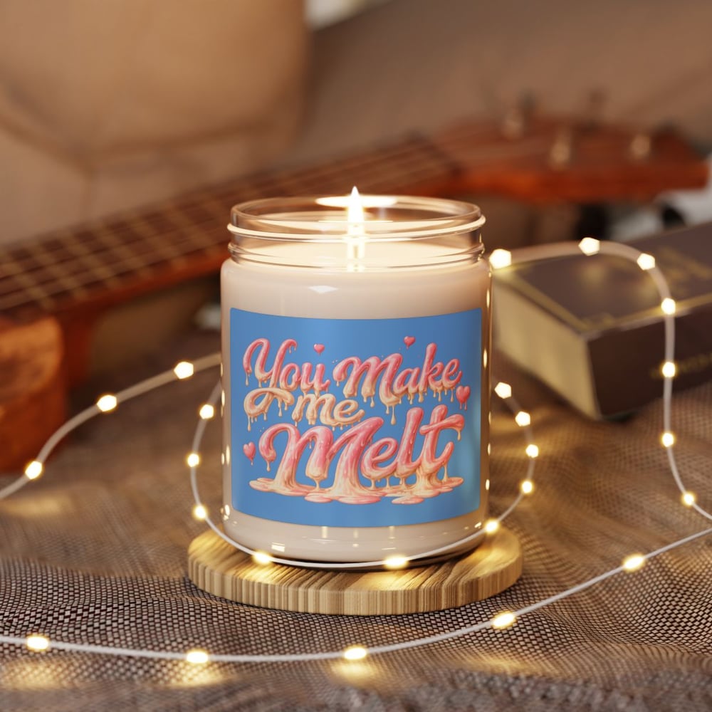 Image of You Make Me Melt Scented Soy Candle — Romantic 9oz Jar (Valentine’s Gift)