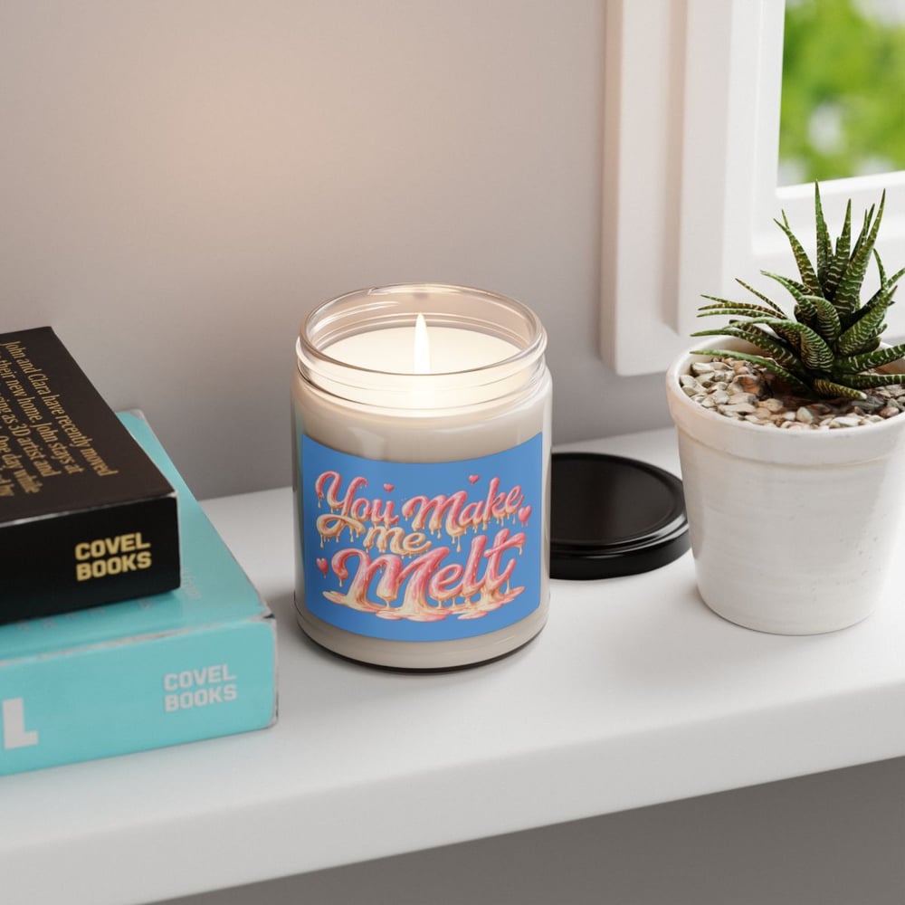 Image of You Make Me Melt Scented Soy Candle — Romantic 9oz Jar (Valentine’s Gift)