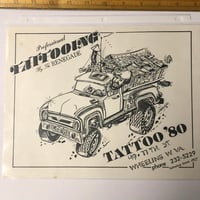 Image 1 of Professional Tattooing by The Renegade 1980’s flyer W. VA.