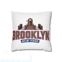 Image 1 of Brooklyn New York Brownstone Decorative Pillowcase — City Pride Throw Pillow Cover