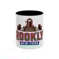 Image 1 of Brooklyn New York Accent Coffee Mug – Brownstone Cityscape 11oz