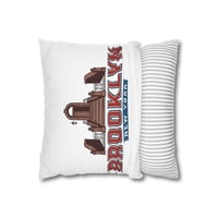 Image 2 of Brooklyn New York Brownstone Decorative Pillowcase — City Pride Throw Pillow Cover