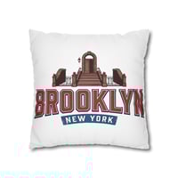 Image 6 of Brooklyn New York Brownstone Decorative Pillowcase — City Pride Throw Pillow Cover
