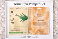 Image 1 of  Home Spa - Aloe Hydrogel Face Mask & Coconut Hydrating Foot Pack