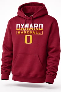 Image 1 of Oxnard Baseball Cotton/Poly Blend Hoodie