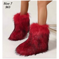 Red Fur Boots