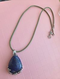 Image 2 of Lapis lazuli corded necklace 