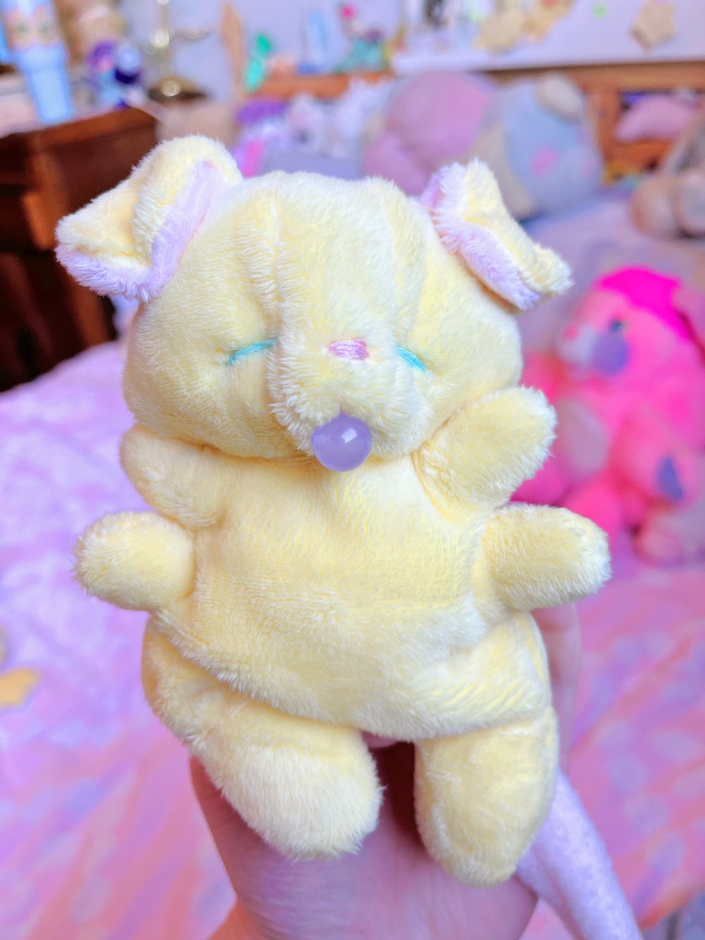 Image of Hugg-A-Me Babey! Yellow + Purple Binkie